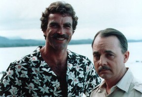Jonathan Hillerman (right) is seen in a promotional shot for "Magnum, P.I." (HO)
