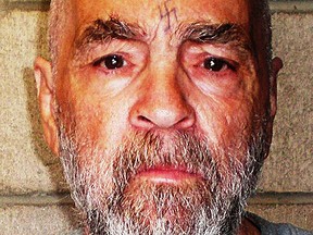 This file handout photo taken on March 18, 2009 and released by the California State Prison, Corcoran, on March 19, shows mass murderer Charles Manson. Notorious US killer Charles Manson, who led a California cult that killed pregnant Hollywood star Sharon Tate, died on November 20, 2017 at 83. / AFP PHOTO / Califrornia State Prison