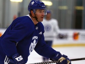Patrick Marleau of the Toronto Maple Leafs at practice on Nov. 9, 2017