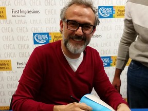 Chef Massimo Bottura signs his new book
