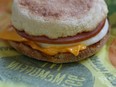 A McDonald's Egg McMuffin is displayed at a McDonald's restaurant on July 23, 2015 in Fairfield, California. (Photo illustration by Justin Sullivan/Getty Images)