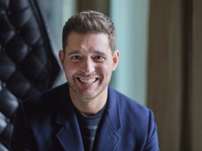 Michael Buble poses for a photo in Toronto on Tuesday, October 18, 2016. THE CANADIAN PRESS/Michelle Siu