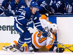 Morgan Rielly of the Toronto Maple Leafs on Oct. 28, 2017