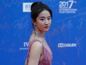 Liu Yifei arrives at the red carpet of the 7th Beijing International Film Festival on April 16, 2017 in Beijing, China. (Photo by Lintao Zhang/Getty Images)