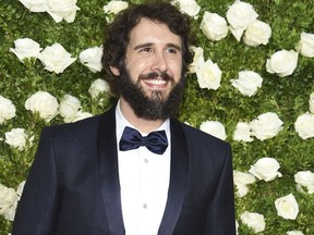 In this June 11, 2017, file photo, Josh Groban arrives at the 71st annual Tony Awards at Radio City Music Hall in New York. Netflix said Wednesday, Nov. 8, that Groban will play a straight-laced New York City detective on "The Good Cop." (Photo by Evan Agostini/Invision/AP, File)