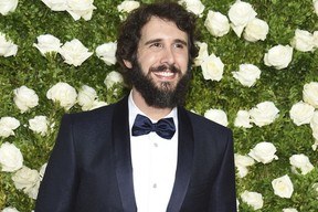 In this June 11, 2017, file photo, Josh Groban arrives at the 71st annual Tony Awards at Radio City Music Hall in New York. Netflix said Wednesday, Nov. 8, that Groban will play a straight-laced New York City detective on "The Good Cop." (Photo by Evan Agostini/Invision/AP, File)