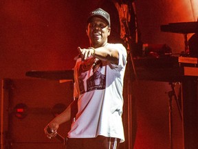 FILE - In this Oct. 13, 2017, file photo, Jay-Z performs at the Austin City Limits Music Festival in Austin, Texas. The rapper was nominated for eight Grammy nominations on Tuesday, Nov. 28. The 60th Annual Grammy Awards will air on CBS,  Sunday, Jan. 28, 2018 in New York. (Photo by Amy Harris/Invision/AP, File)