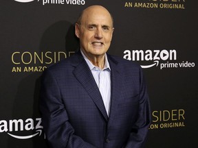 FILE - In this April 22, 2017 file photo, Jeffrey Tambor arrives at the "Transparent" FYC special screening in Los Angeles. Trace Lysette, an actress on "Transparent," says the show's star Tambor pressed his body against hers in a sexually aggressive manner during filming and made inappropriate and unwanted sexual statements. Tambor denies the allegations saying he has "never been a predator - ever." (Photo by Willy Sanjuan/Invision/AP, File)