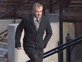 Dennis Oland arrives at Court of Queen's Bench in Saint John, N.B. on Tuesday, Jan. 3, 2017. (THE CANADIAN PRESS/Andrew Vaughan)