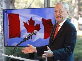 Jean Chretien welcomes 50 new Canadian citizens during a citizenship ceremony at the National Arts Centre (NAC) in Ottawa Sept 25, 2017. (Tony Caldwell/Postmedia Network)