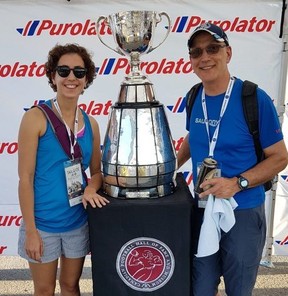 Author Paul Woods, of Burlington, wrote the book Bouncing Back, about the â83 era Argos and is working on a second book about Toronto’s CFL team. He and his daughter Rachel are big fans and drove to Ottawa to watch the Argos take on the Stampeders in the 105th Grey Cup.