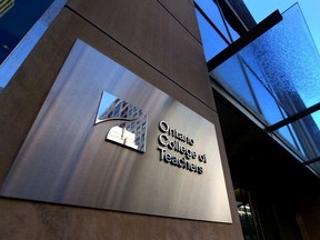 The Ontario College of Teachers office on Bloor St. in Toronto on Wednesday January 14, 2015.