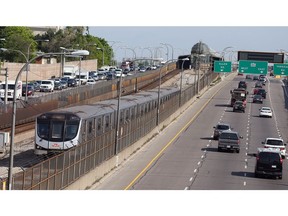 TTC Subway trains along Allen Rd. near Lawrence 
(Dave Abel/Toronto Sun)