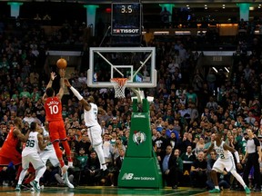 DeMar DeRozan's potential game-winner didn't fall. (AP Photo/Winslow Townson)