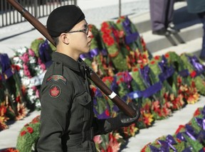 Remembrance Day ceremonies at East York Civic Centre in Toronto on Friday, Nov. 11, 2016. (Jack Boland/Toronto Sun)