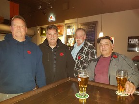(left to right) Billy, Yak, Glen and Jim in the Stouffville pub.