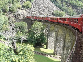 Taking a train like Switzerland's Bernina Express keeps you close to Europe's charms. RICK STEVES/SPECIAL TO POSTMEDIA NETWORK