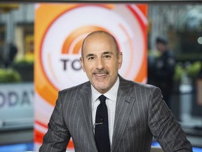 This Nov. 8, 2017 photo released by NBC shows Matt Lauer on the set of the "Today" show in New York.