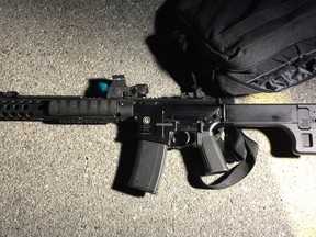 In this Tuesday, Nov. 14, 2017 photo provided by the Cheektowaga Police department is a weapon used in a shooting in Cheektowaga, N.Y.