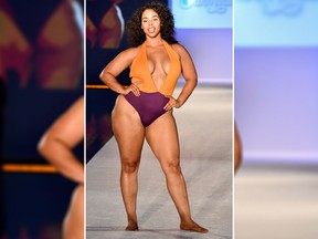 Model Tabria Majors walks the runway during Sports Illustrated and Wall present SWIMMIAMI 2017 Opening Party Runway and Performance at WET Deck at W South Beach on July 20, 2017 in Miami Beach, Florida. (Photo by Frazer Harrison/Getty Images for SWIMMIAMI)