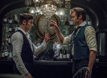 [Click here to view this image: [Hugh Jackman (P.T. Barnum) and Zac Efron (Philip Carlisle) star in Twentieth Century Fox’s THE GREATEST SHOWMAN.]] Hugh Jackman (P.T. Barnum) and Zac Efron (Philip Carlisle) star in Twentieth Century Fox’s THE GREATEST SHOWMAN.