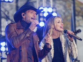 Tim McGraw and Faith Hill perform on NBC's "Today" show at Rockefeller Plaza on Friday, Nov. 17, 2017, in New York. (Photo by Charles Sykes/Invision/AP)