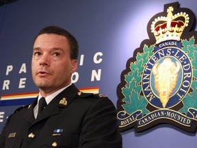 RCMP Insp. Tim Shields speaks during a news conference in Vancouver on July 5, 2010.
