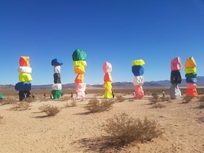 Seven Magic Mountains is a public art installation by Ugo Rondinone located just outside of Las Vegas.