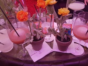 The Chandelier Bar at The Cosmopolitan hotel has some of the most unique drinks in Las Vegas – including this one called “Schnozberries Taste Like Schnozberries,” a fruity cocktail served with lollipops in a flowerpot. SARAH DOKTOR/POSTMEDIA NETWORK