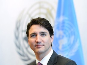 Prime Minister Justin Trudeau attends an event at the United Nations on Thursday, April 6, 2017.
