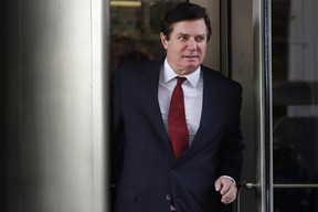 Paul Manafort, President Donald Trump’s former campaign chairman, leaves the federal courthouse in Washington Nov. 6, 2017. (AP Photo/Jacquelyn Martin)