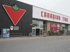 The Canadian Tire store located in the Cedarbrae Mall in Scarborough where a woman allegedly tried to attack staff. Veronica Henri/Toronto Sun/Postmedia Network