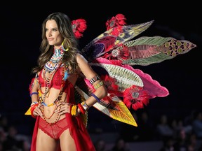 Victoria's Secret Angel Alessandra Ambrosio walks the runway for Swarovski Sparkles In the 2017 Victoria's Secret Fashion Show at Mercedes-Benz Arena on November 20, 2017 in Shanghai, China. (Photo by Lintao Zhang/Getty Images for Swarovski)