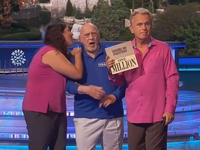 Wheel of Fortune host Pat Sajak revealed contestants Frank and Laurel could`ve won $1 million had they solved the puzzle. (screengrab)