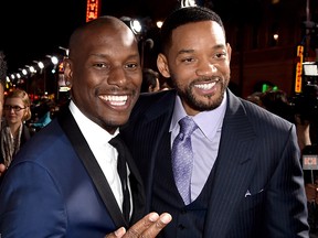 Tyrese Gibson (L) and Will Smith arrive at the premiere of Warner Bros. Pictures' 'Focus' at the Chinese Theatre on February 24, 2015 in Los Angeles, California. (Photo by Kevin Winter/Getty Images)