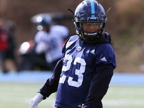 Robert Woodson during Toronto Argos practice ahead of the East Final on Nov. 16, 2017