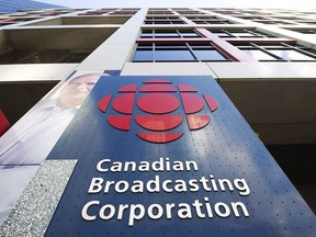 A photograph of the CBC building in Toronto on April 4, 2012.