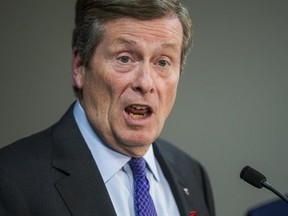 Toronto Mayor John Tory. (Ernest Doroszuk, Toronto Sun)