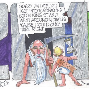 Andy Donato cartoon, Dec. 31.