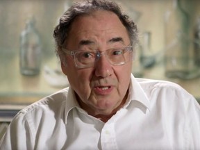 This file screen grab taken on December 16, 2017 from a YouTube video released by Apotex with permission given to AFP shows Barry Sherman, founder of Canada's global pharmaceutical giant Apotex, speaking during a promotion video.