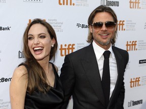 Angelina Jolie and Brad Pitt are seen at the Toronto International Film Festival in this file photo. Postmedia Network Files
