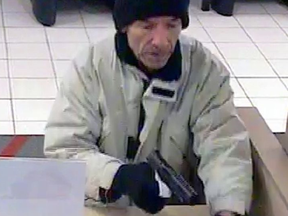 Investigators need help identifying a man wanted for a gunpoint bank robbery in the Beaches on Nov. 10, 2017.