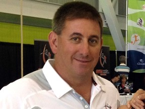 Bluewater Gymnastics coach Dave Brubaker poses Thursday, June 28, 2012 in Gatineau, Que.