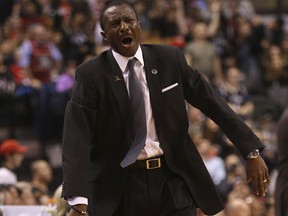 Dwane Casey against the Pacers on Dec. 1, 2017 (JACK BOLAND/POSTMEDIA)