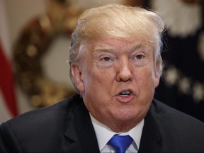 President Donald Trump speaks during a cabinet meeting at the White House, Wednesday, Dec. 20, 2017, in Washington. (AP Photo/Evan Vucci)