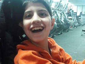 Foad Sarhan, 12, suffers from  demyelinating disease.