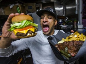 The Holy Burger and Steak Frites, prepared by Aleem Syed, owner of Toronto food truck called - The Holy Grill - in Toronto, Ont. on Friday December 1, 2017. Syed was paralyzed from waist down after being shot in a 2008 random shooting and has the first wheelchair accessible food truck.