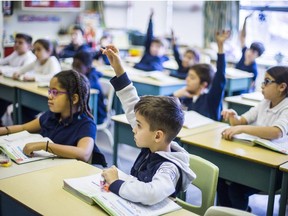 Inside a Grade 4 classroom at St. Sebastian Elementary School in Toronto, Ont. on Thursday December 7, 2017. St. Sebastian is among the top schools in this year's Fraser Institute Elementary School report card with score of 10/10. Ernest Doroszuk/Toronto Sun
