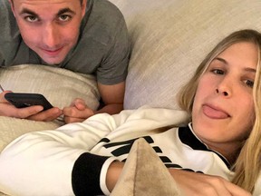 Genie Bouchard and John Goehrke — a fan she met on Twitter and went on a date with earlier this year — reunited this week. (twitter.com/geniebouchard)