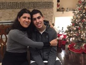 Layla Hafizi's son Samuel, 14, has been hospitalized with severe mental health issues for about 18 months, so he spent his second Christmas at Ontario Shores Centre in Whitby on Dec. 22, 2017.